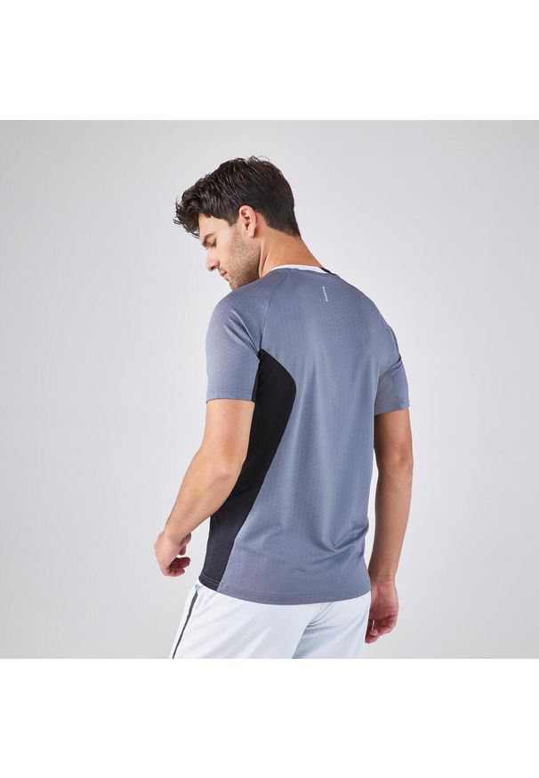 KUIKMA - Koszulka do padla z krótkim rękawem Kuikma 900. Kolor: czarny, szary, wielokolorowy. Materiał: poliester, elastan, materiał. Długość rękawa: krótki rękaw. Długość: krótkie