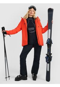 4f - 4F Kurtka narciarska membrana 8000 damska - pomarańczowa XXL. Kolor: pomarańczowy. Materiał: poliester, materiał. Sezon: zima #2