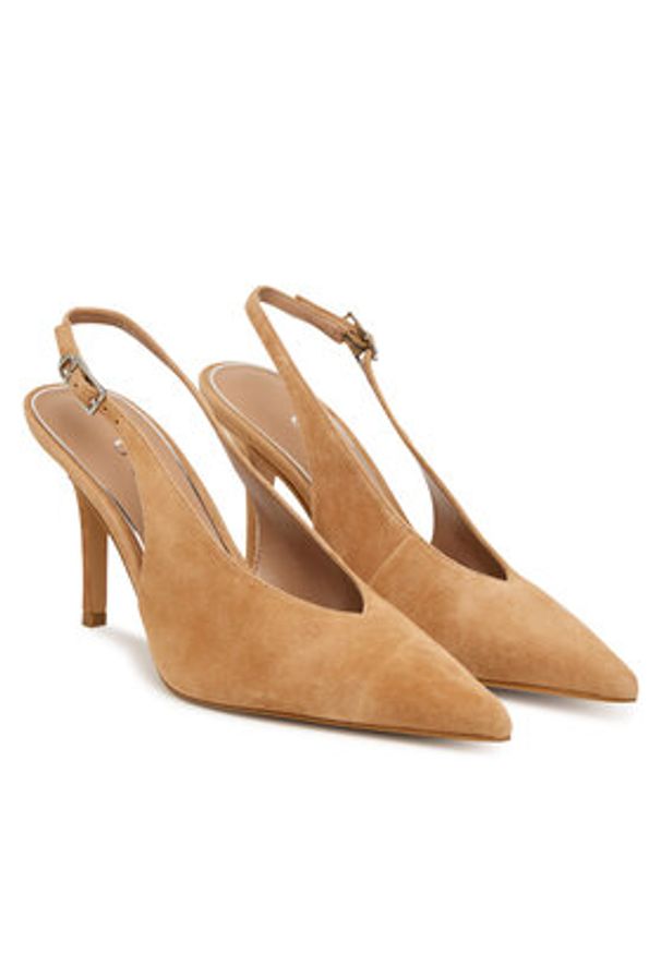 Guess Szpilki FLPPRI SUE05 Brązowy. Kolor: brązowy. Materiał: skóra, zamsz. Obcas: na szpilce