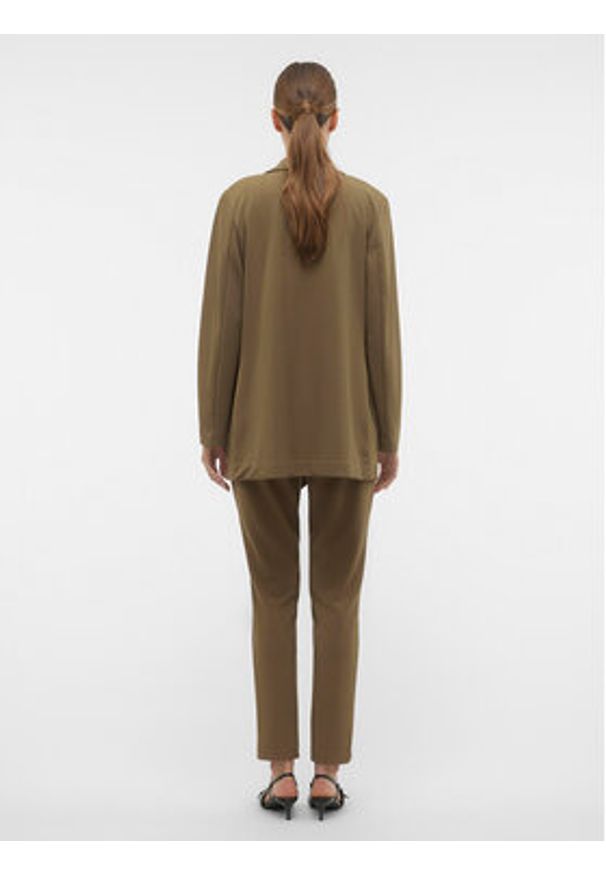 Vero Moda Marynarka Liva 10294482 Brązowy Regular Fit. Kolor: brązowy. Materiał: syntetyk