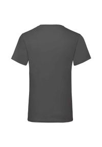 FRUIT OF THE LOOM - Koszulka Unisex Dla Dorosłych Z Dekoltem W Szpic. Kolor: wielokolorowy, szary, brązowy