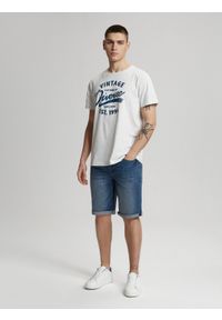 Diverse - T-shirt męski z nadrukiem ASSAJ VII S1816 - biały. Kolor: biały. Materiał: wiskoza, bawełna. Wzór: nadruk #3