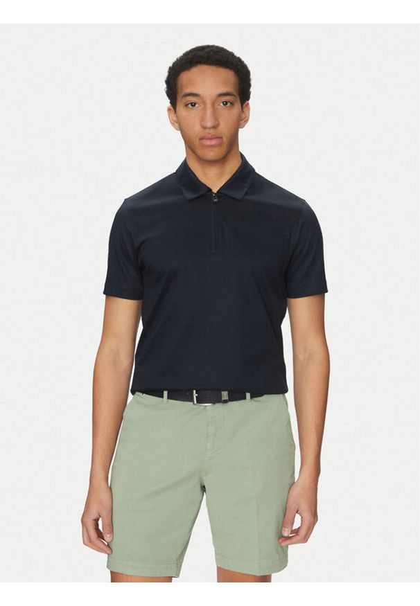 BOSS Polo H-Paras 50537954 Granatowy Regular Fit. Typ kołnierza: polo. Kolor: niebieski. Materiał: syntetyk, bawełna