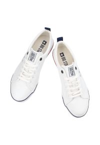 Big-Star - Białe Trampki Big Star Sportowe Obuwie Męskie. Kolor: biały. Materiał: skóra ekologiczna, jeans. Sezon: lato. Styl: sportowy #4