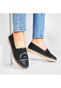 Karl Lagerfeld - KARL LAGERFELD Espadryle KL80108 Czarny. Kolor: czarny. Materiał: materiał #3