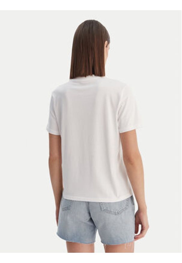 Calvin Klein T-Shirt Calvin Klein-Lv047E809G Yaa LV047E809G Biały Classic Fit. Kolor: biały. Materiał: bawełna