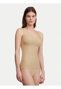Chantelle Top Soft Stretch C26460 Beżowy Regular Fit. Kolor: beżowy. Materiał: syntetyk #3