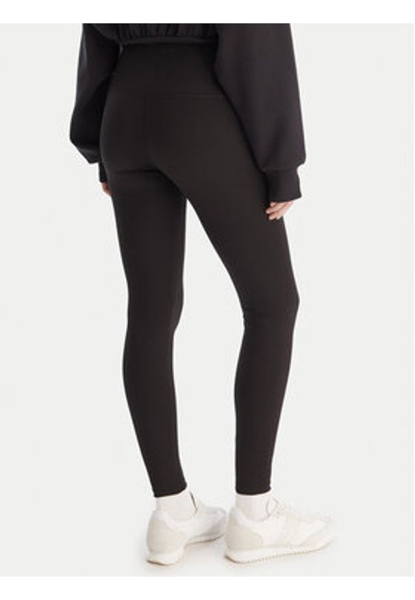 Tommy Jeans Legginsy Silver Script DW0DW21830 Czarny Slim Fit. Kolor: czarny. Materiał: syntetyk