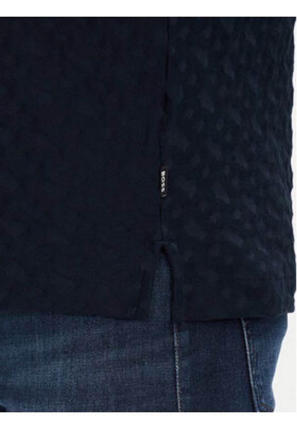 BOSS T-Shirt H-Thompson 80 50537131 Granatowy Regular Fit. Kolor: niebieski. Materiał: bawełna