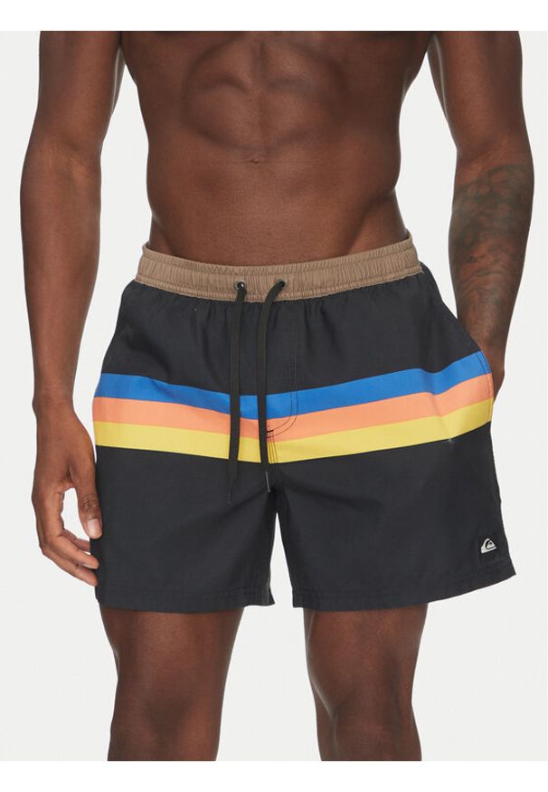 Quiksilver Szorty kąpielowe Everyday Straight Volley 15 EQYJV04121 Kolorowy Regular Fit. Materiał: syntetyk. Wzór: kolorowy