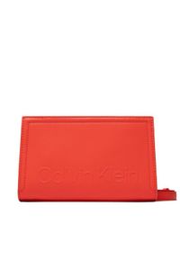 Calvin Klein Torebka Minimal Hardware Crossbody K60K609846 Koralowy. Kolor: pomarańczowy. Materiał: skórzane