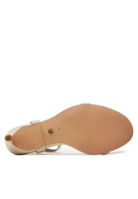 Kurt Geiger Sandały Mayfair Strappy Sandal 2040941109 Écru. Materiał: skóra