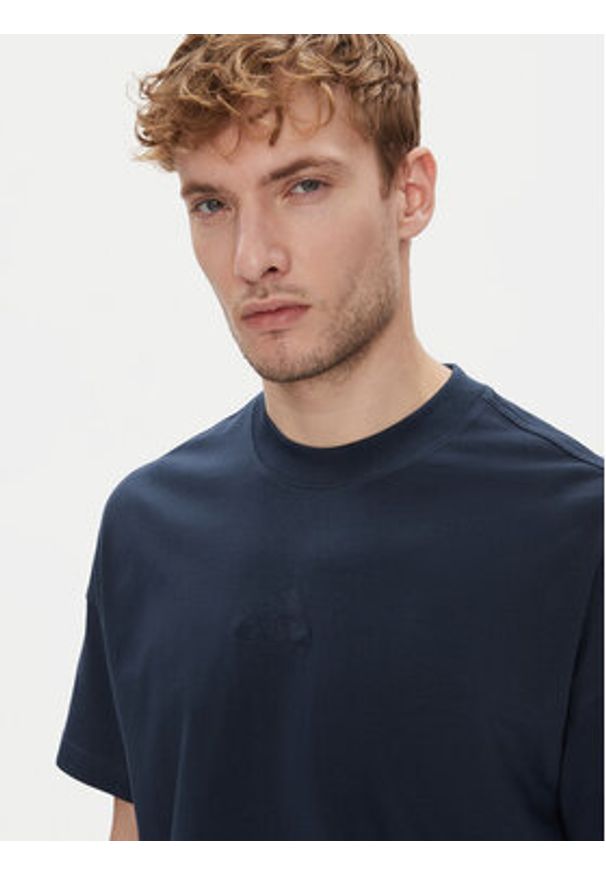 Adidas - adidas T-Shirt ALL SZN JX5080 Granatowy Loose Fit. Kolor: niebieski. Materiał: bawełna