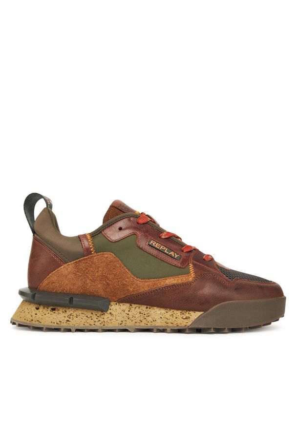 Replay - REPLAY Sneakersy Field M GMS1P .000.C0066L Zielony. Kolor: zielony. Materiał: skóra