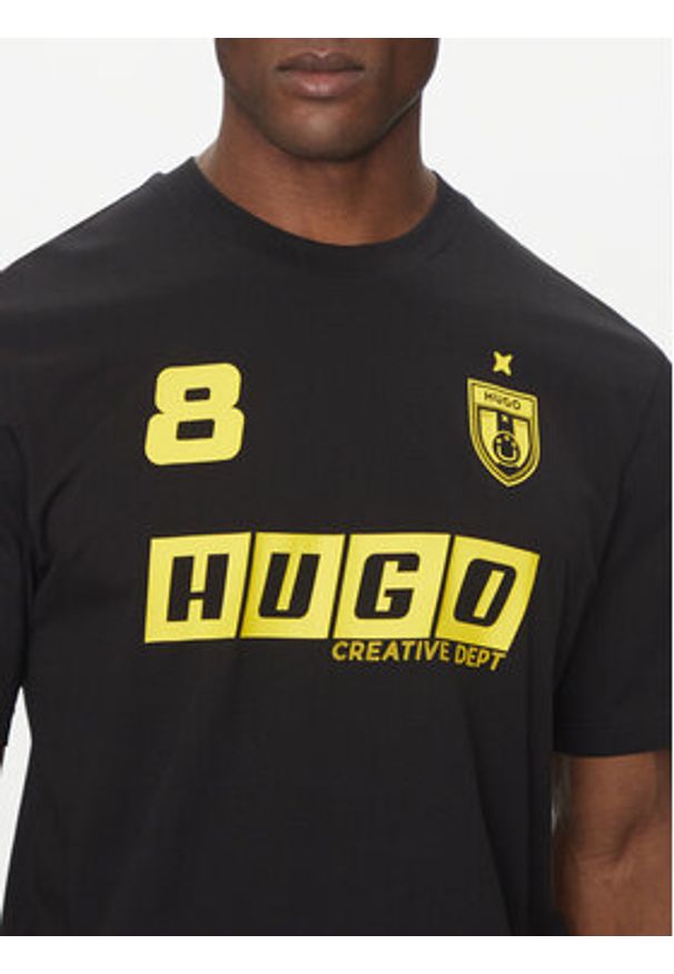 Hugo - HUGO T-Shirt Nebulop 50541252 Czarny Regular Fit. Kolor: czarny. Materiał: bawełna