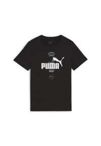Koszulka dla dzieci Puma Power Gaphic. Kolor: czarny. Wzór: nadruk
