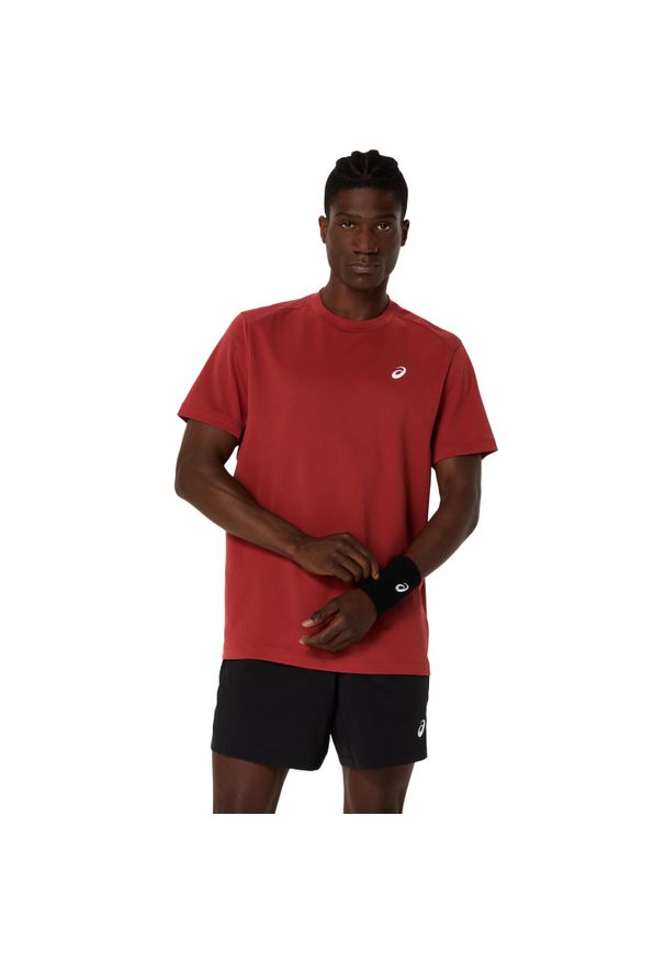Treningowy top Asics Court. Kolor: czerwony, brązowy, wielokolorowy. Sport: tenis