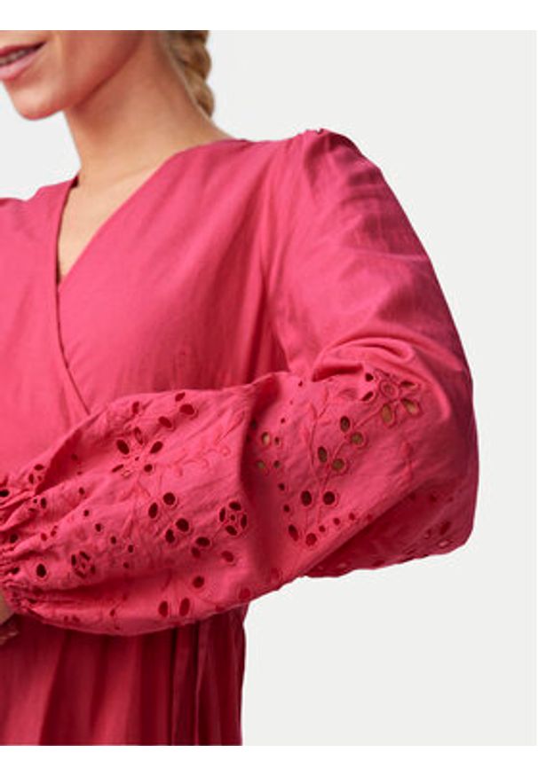 YAS Sukienka codzienna Luma 26032685 Różowy Regular Fit. Okazja: na co dzień. Kolor: różowy. Materiał: bawełna. Typ sukienki: proste. Styl: casual