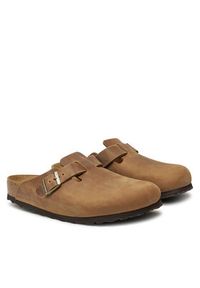 Birkenstock Klapki Boston Leoi 1028179 Brązowy. Kolor: brązowy. Materiał: skóra