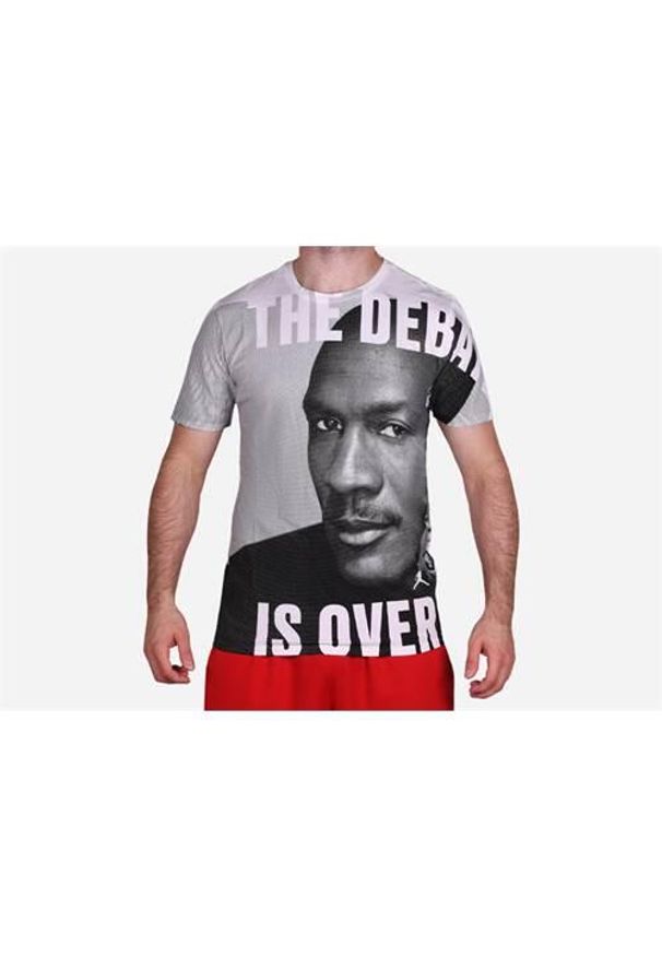 Koszulka sportowa męska Nike Air Jordan The Greatest. Kolor: wielokolorowy, szary. Długość rękawa: krótki rękaw. Długość: krótkie. Sport: fitness