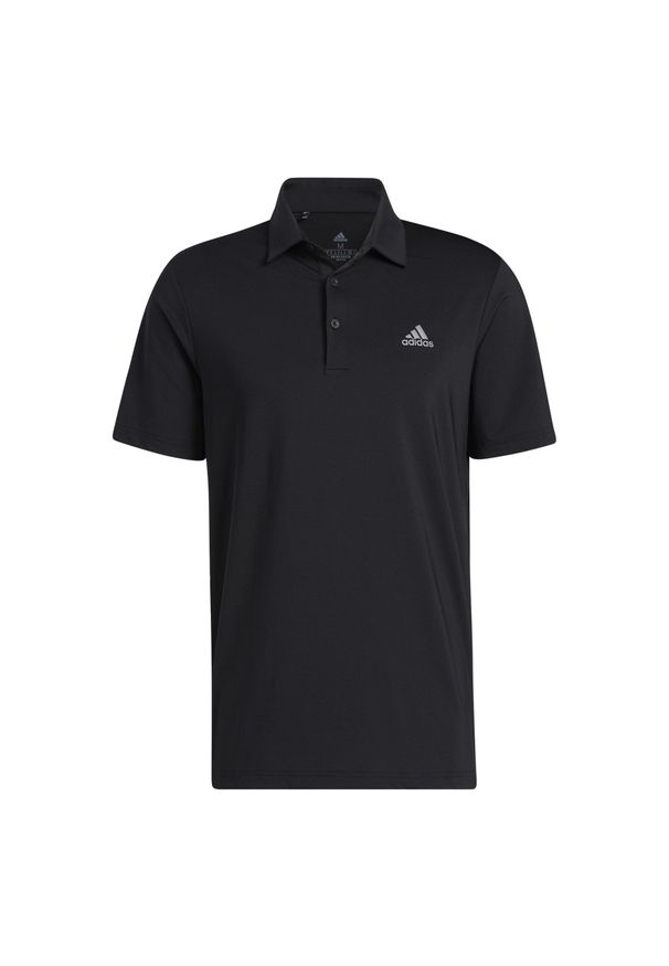 Adidas - Ultimate365 Solid Left Chest Polo Shirt. Typ kołnierza: polo. Kolor: czarny. Materiał: tkanina. Styl: sportowy