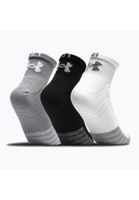 Męskie skarpety Under Armour HEATGEAR QUARTER. Kolor: biały, wielokolorowy, czarny, szary. Materiał: materiał. Sport: fitness