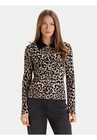 Morgan Kardigan 252-MBOLEO Beżowy Regular Fit. Kolor: beżowy. Materiał: syntetyk #1