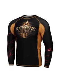 Koszulka sportowa męska Rashguard do MMA EXTREME HOBBY SANTA MUERTE. Kolor: czarny. Materiał: elastan, poliester. Długość rękawa: krótki rękaw. Długość: krótkie. Sport: fitness