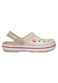 Buty do chodzenia unisex Crocs Crocband Stuccomelon. Okazja: na plażę. Zapięcie: bez zapięcia. Kolor: szary. Materiał: syntetyk, materiał. Styl: sportowy