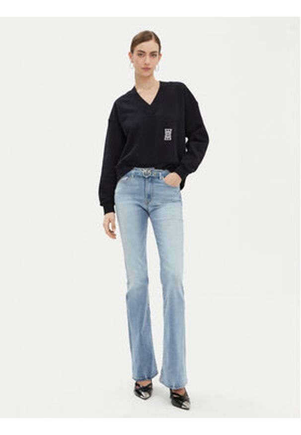 Pinko - PINKO Bluza Magicmike 103724 Czarny Regular Fit. Kolor: czarny. Materiał: bawełna