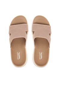 skechers - Skechers Klapki Gowalk Arch Fit 2.0 - Dakota 140865/TAN Beżowy. Kolor: beżowy. Materiał: materiał #3