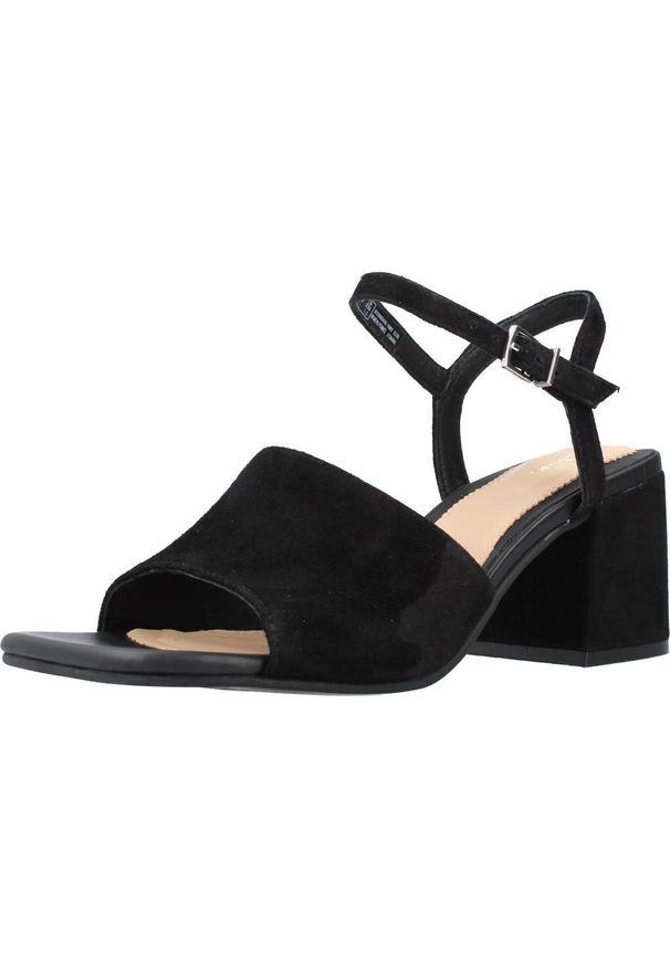 Clarks - Sandały CLARKS SHEER65 BLOCK Czarny. Kolor: czarny. Materiał: skóra. Sezon: lato