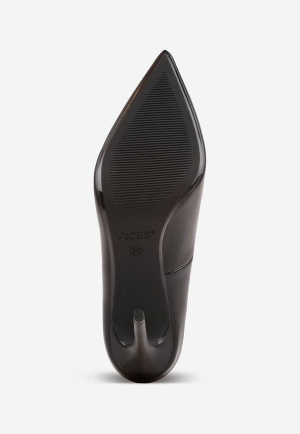 Renee - Czarne Gładkie Szpilki VICES w Klasycznym Stylu Temilis. Okazja: na co dzień, na imprezę. Kolor: czarny. Materiał: jeans. Wzór: gładki. Obcas: na szpilce. Styl: klasyczny. Wysokość obcasa: średni