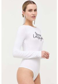 Guess body damskie kolor biały. Kolor: biały. Długość rękawa: długi rękaw. Długość: długie. Wzór: nadruk #2