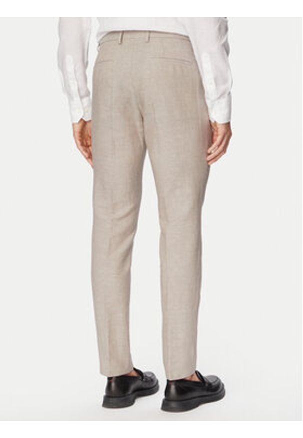 Hugo - HUGO Garnitur Arti/Hesten242V1X 50559671 Beżowy Extra Slim Fit. Kolor: beżowy. Materiał: bawełna, len