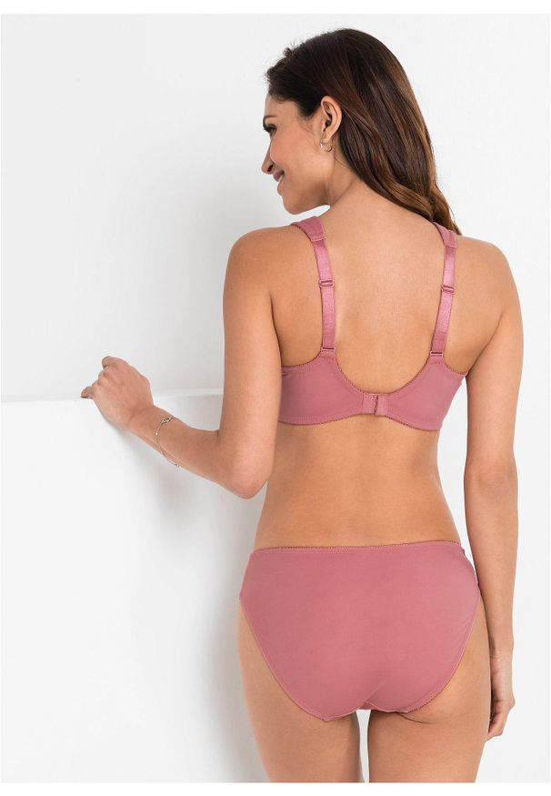 bonprix - Biustonosz minimizer z wyściełanymi ramiączkami (2 szt.). Kolor: różowy. Rodzaj stanika: wyściełane miseczki, różne sposoby noszenia