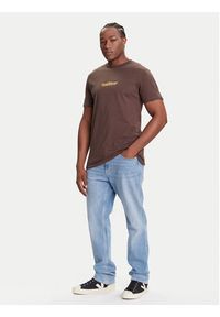 Quiksilver T-Shirt EQYZT08174 Brązowy Regular Fit. Kolor: brązowy. Materiał: bawełna
