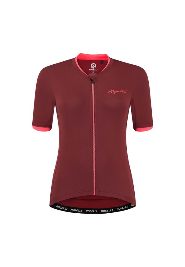 ROGELLI - Koszulka rowerowa damska Rogelli ESSENTIAL z krótkim rękawem. Kolor: czerwony, wielokolorowy, pomarańczowy. Długość rękawa: krótki rękaw. Długość: krótkie. Sport: kolarstwo