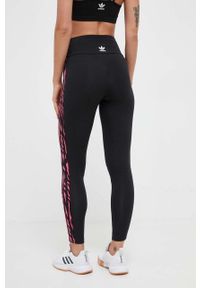 adidas Originals legginsy damskie kolor czarny z aplikacją. Stan: podwyższony. Kolor: czarny. Materiał: materiał, dzianina. Wzór: aplikacja #3