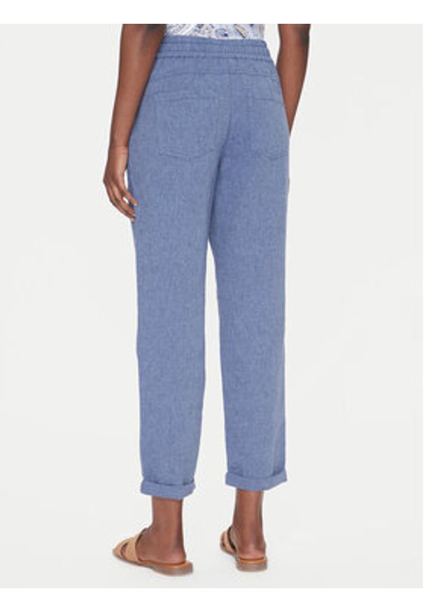 Olsen Spodnie materiałowe 14002404 Niebieski Regular Fit. Kolor: niebieski. Materiał: bawełna, len