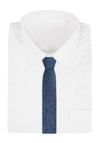 Jedwabny Krawat Męski - His Story - Niebieski, Wzór Paisley. Kolor: niebieski. Materiał: jedwab. Wzór: paisley. Styl: klasyczny, elegancki