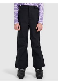 4f - 4F Spodnie narciarskie softshell membrana 5000 dziecięce - czarne 122 (6-7 lat). Kolor: czarny. Materiał: softshell. Sezon: lato. Sport: narciarstwo #2