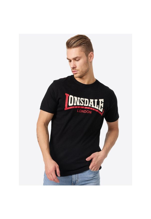 Koszulka Lonsdale Two Tone. Kolor: czarny. Materiał: dzianina, bawełna