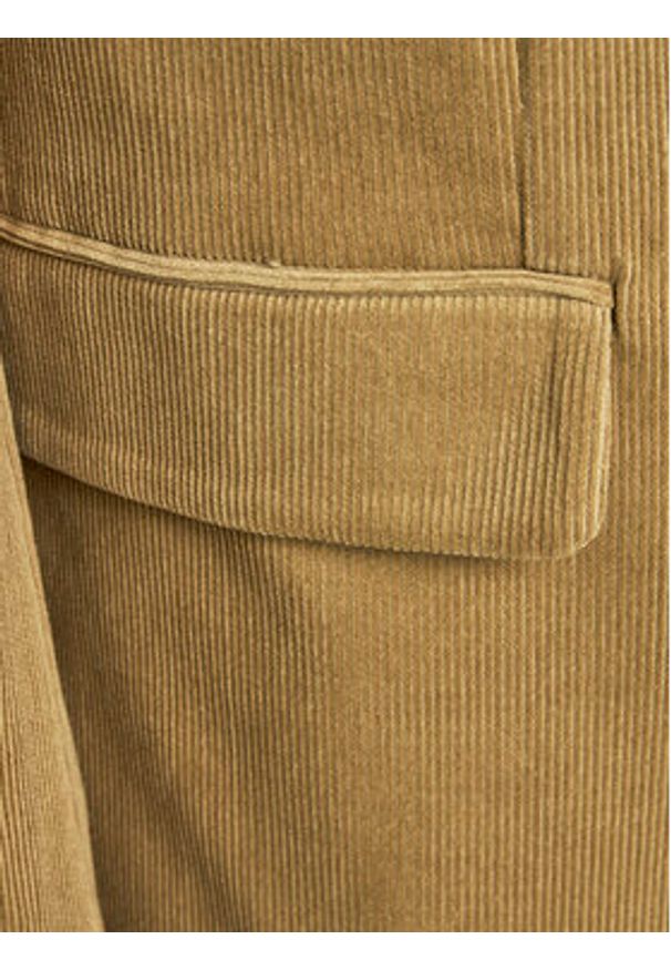 Sisley Marynarka 2SFRSW01B Beżowy Slim Fit. Kolor: beżowy. Materiał: bawełna