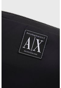 Armani Exchange kosmetyczka 948515.2R840 kolor czarny. Kolor: czarny. Materiał: materiał #3