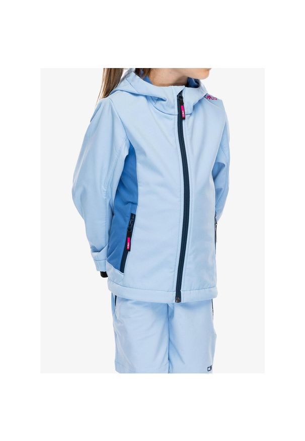 Kurtka dziewczęca CMP Astralix. Kolor: niebieski. Materiał: softshell. Sport: turystyka piesza