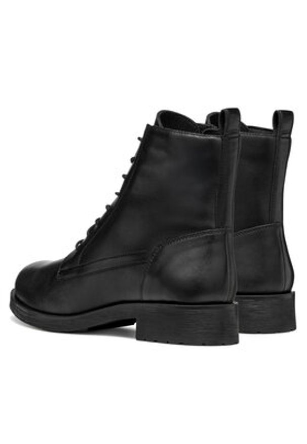 Geox Trzewiki D Rawelle D566RA 000TU C9999 Czarny. Kolor: czarny. Materiał: skóra