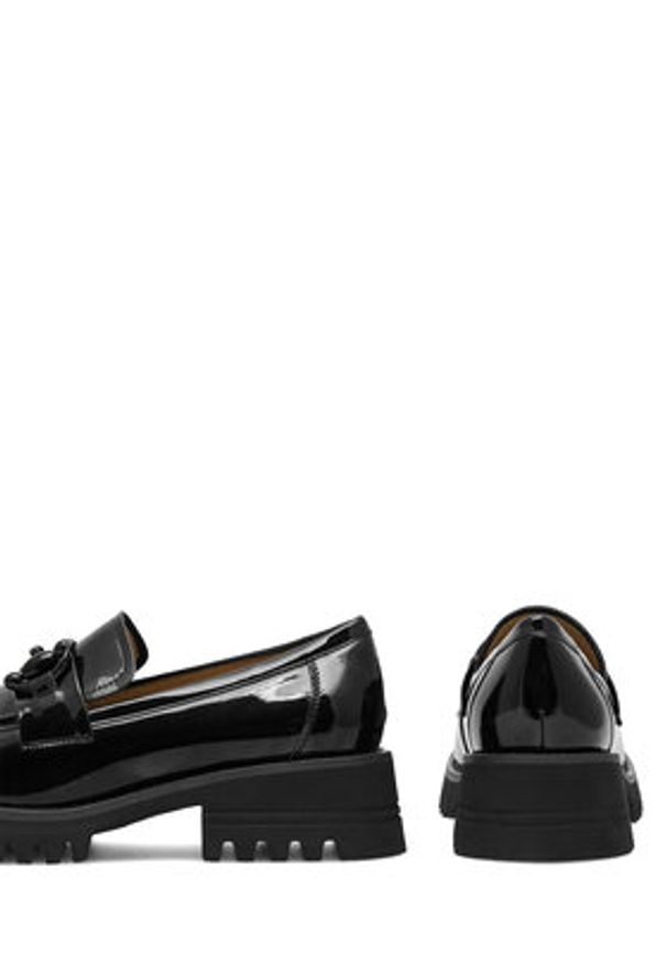 Badura Loafersy WFA2487-1Z Czarny. Kolor: czarny. Materiał: skóra, lakier