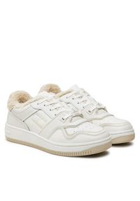 Tommy Jeans Sneakersy Retro Basket EN0EN02593 Écru. Materiał: skóra #3