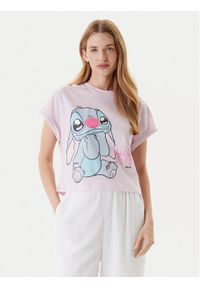 United Colors of Benetton - United Colors Of Benetton Koszulka piżamowa 30963M07C Różowy Boxy Fit. Kolor: różowy. Materiał: bawełna #1